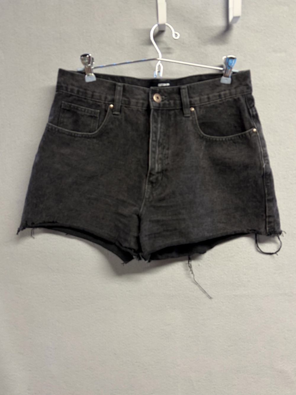 Cotton On Women's High A Line 3.5” Black Denim Shorts size 6